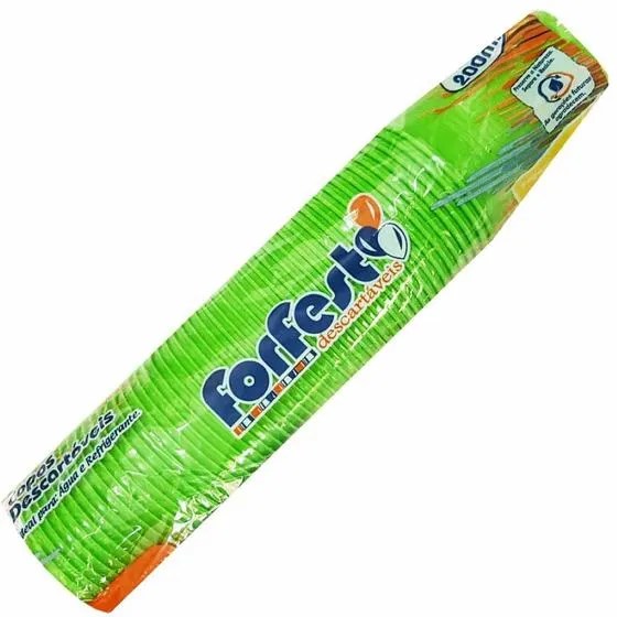 COPO DESCARTAVEL VERDE FORFEST C/50