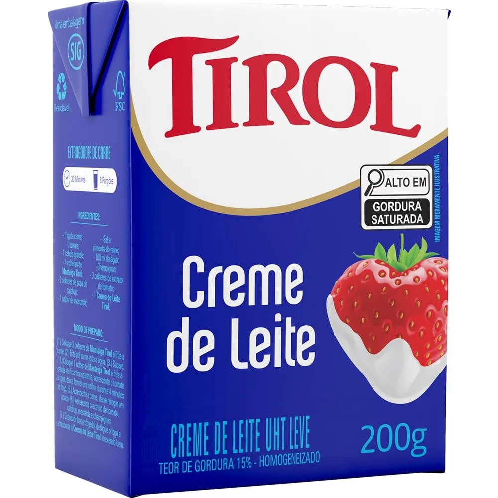 CREME DE LEITE TIROL 200GR