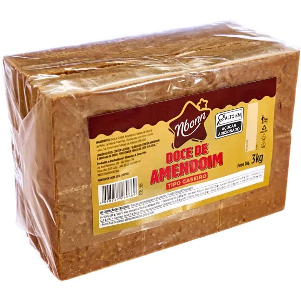 DOCE DE AMENDOIM TIPO CASEIRO NBONN 3KG