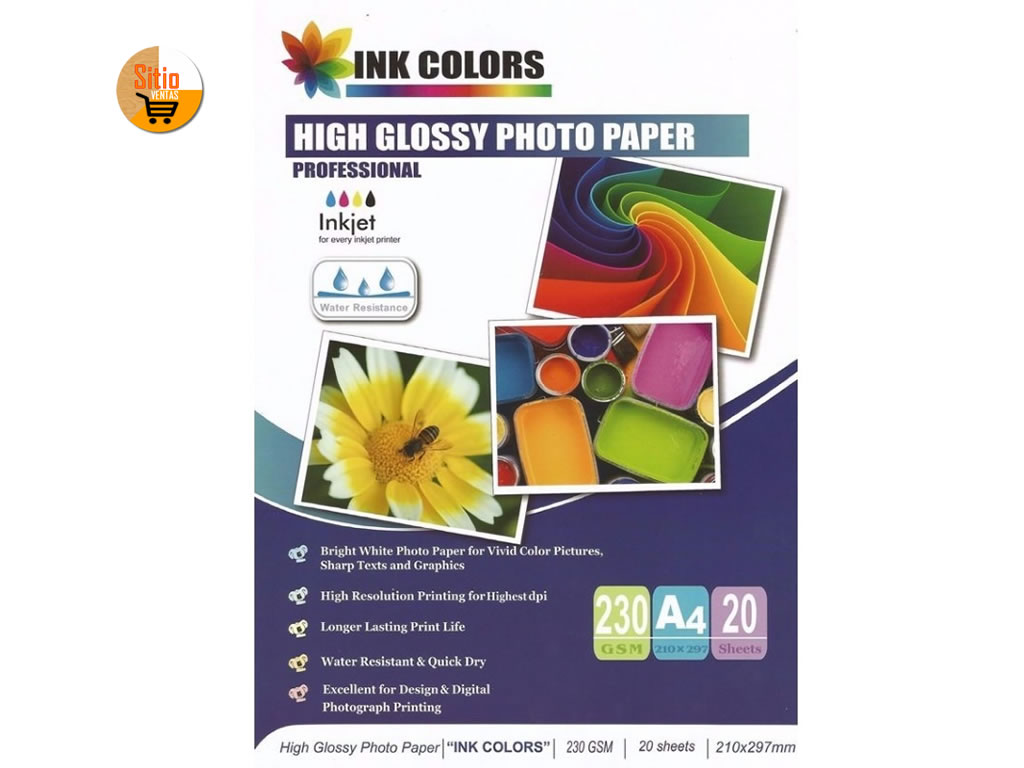 Papel Fotográfico Premíum A4 Alto Brillo 230 Grs X20 Hojas Papel Fotográfico Premíum A4 Alto Brillo 230 Grs X20 Hojas