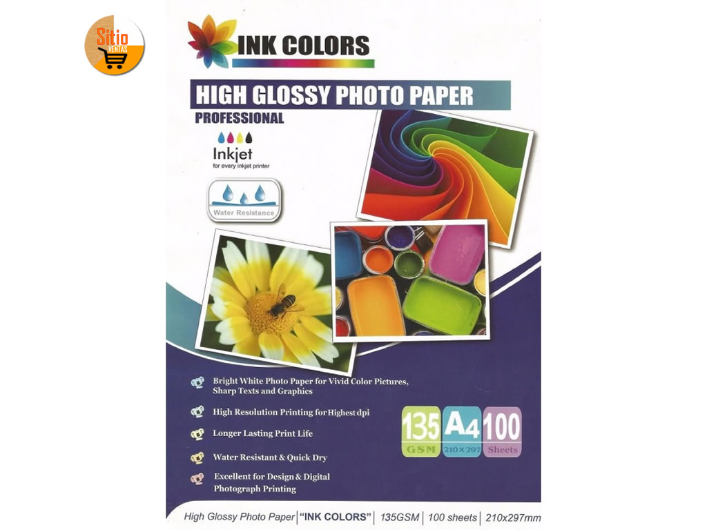 Papel Fotográfico Premíum A4 Alto Brillo 135 Grs X100 Hojas Papel Fotográfico Premíum A4 Alto Brillo 135 Grs X100 Hojas