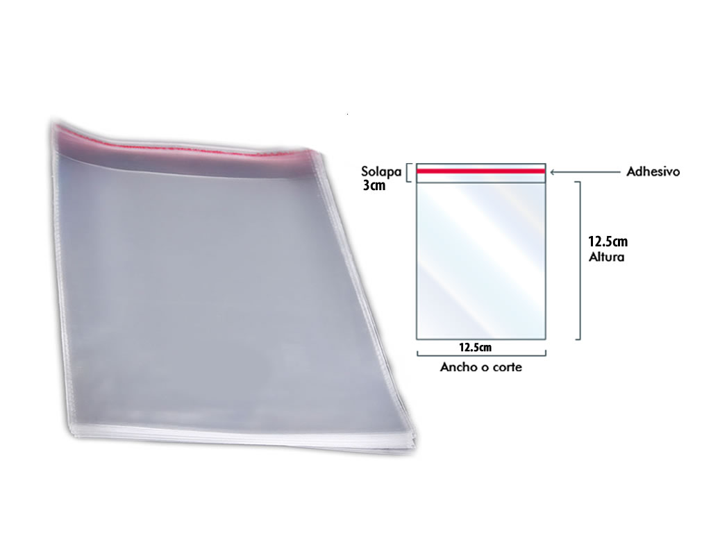 Bolsas Celofán Paquete X 100 Und Con Adhesivo Transparente Bolsas Celofán Paquete X 100 Und Con Adhesivo Transparente