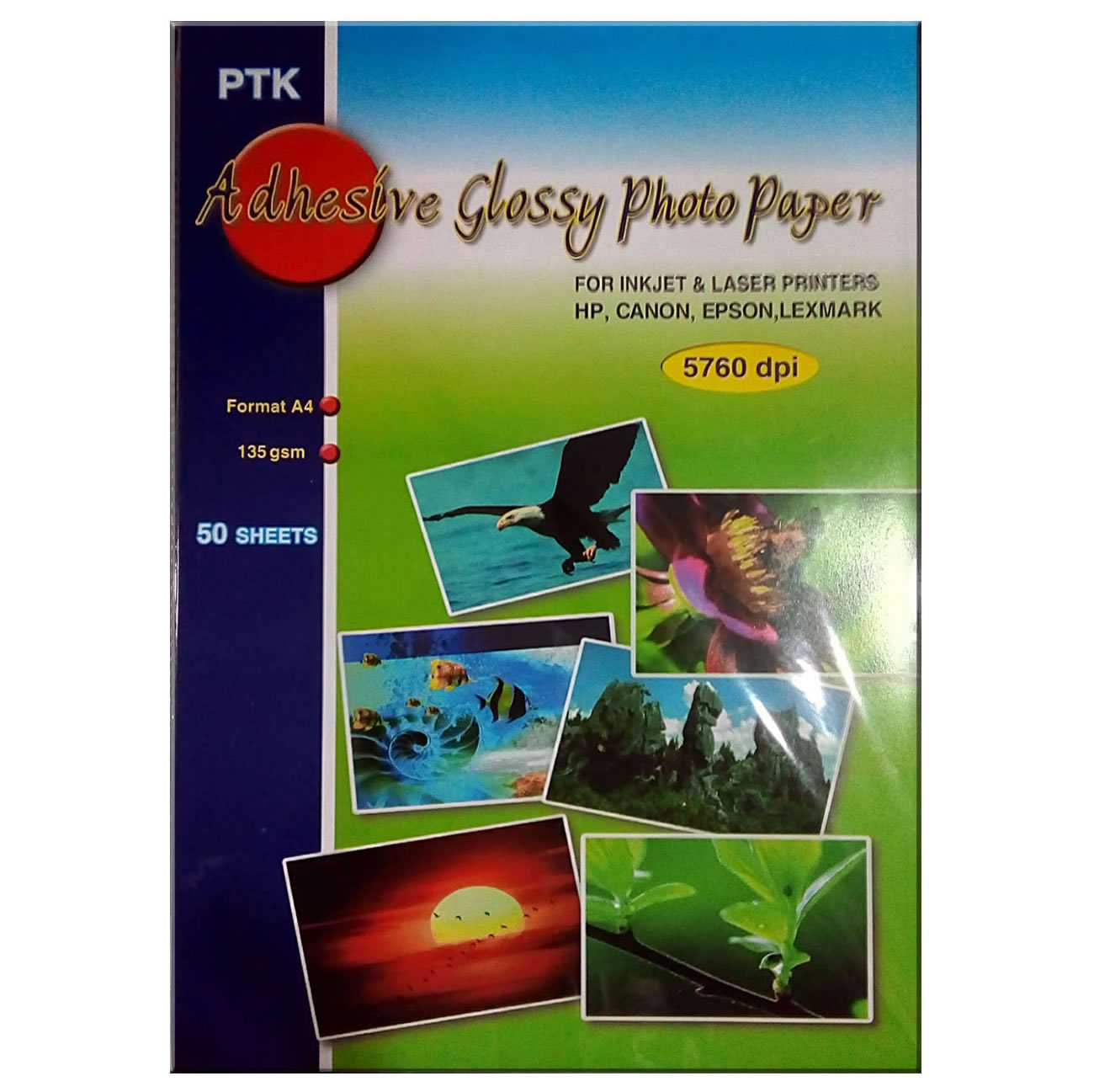 Papel Fotográfico Auto adhesivo Brillante X50 Hojas Impresoras De Tinta Papel Fotográfico Auto adhesivo Brillante X50 Hojas Impresoras De Tinta