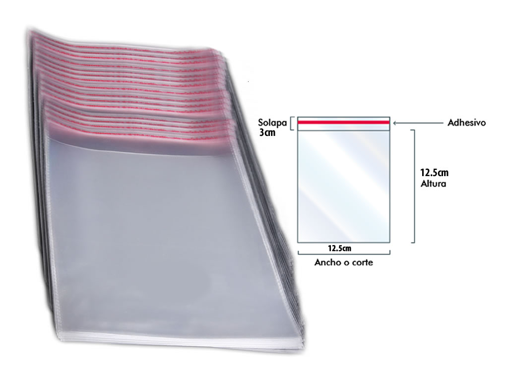 Caja X 10000 Bolsas Transparentes Con solapa Adhesivo Caja X 10000 Bolsas Transparentes Con solapa Adhesivo