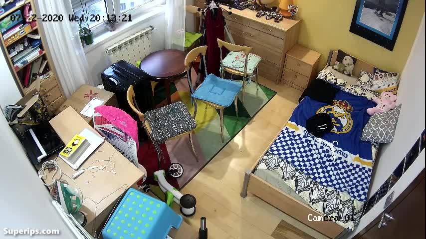 IPCAM – Spanish teen changes her clothes several times IPCAM – Spanish teen changes her clothes several times