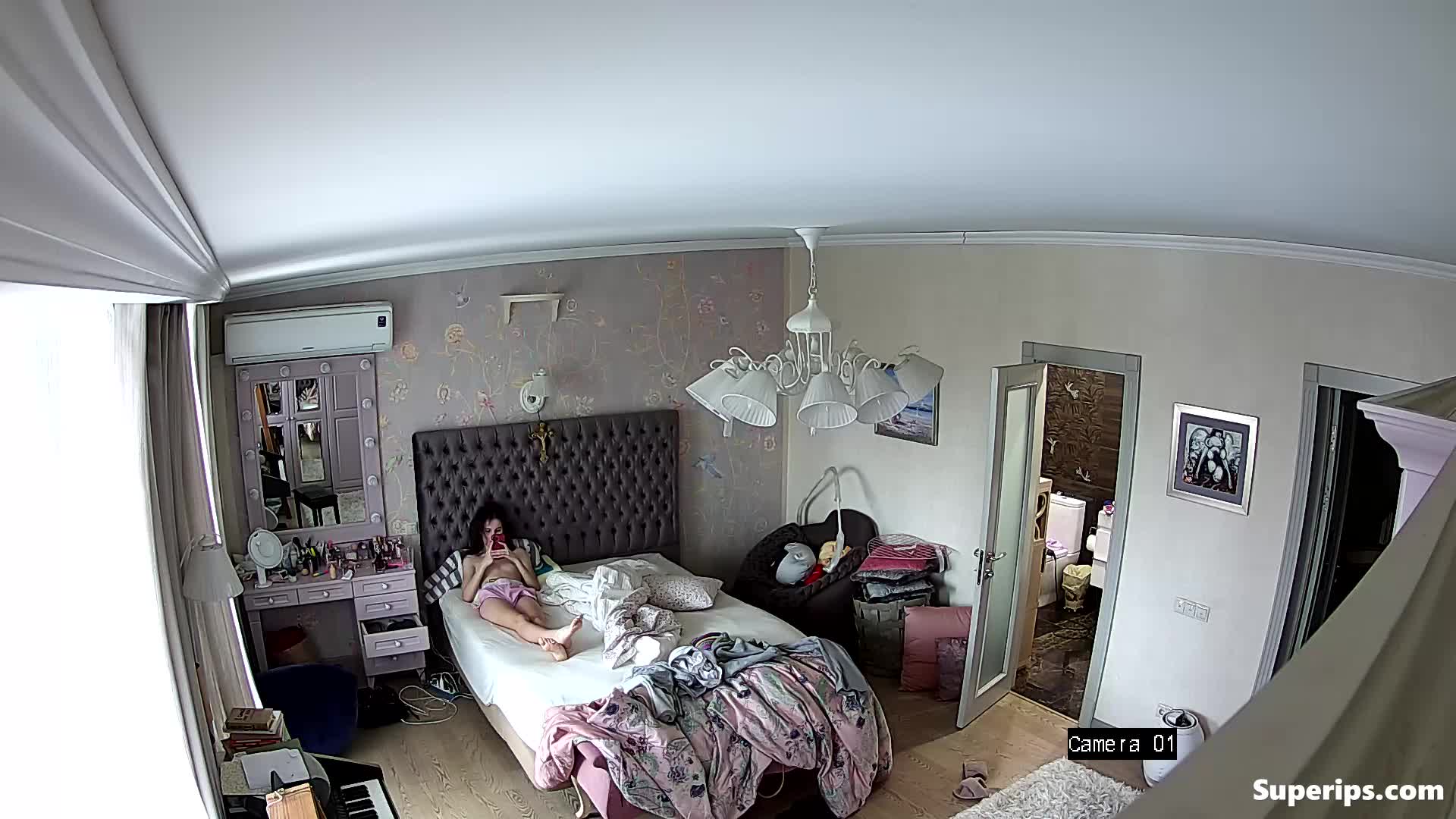 IPCAM – Skinny French girl gets dressed to go to college IPCAM – Skinny French girl gets dressed to go to college