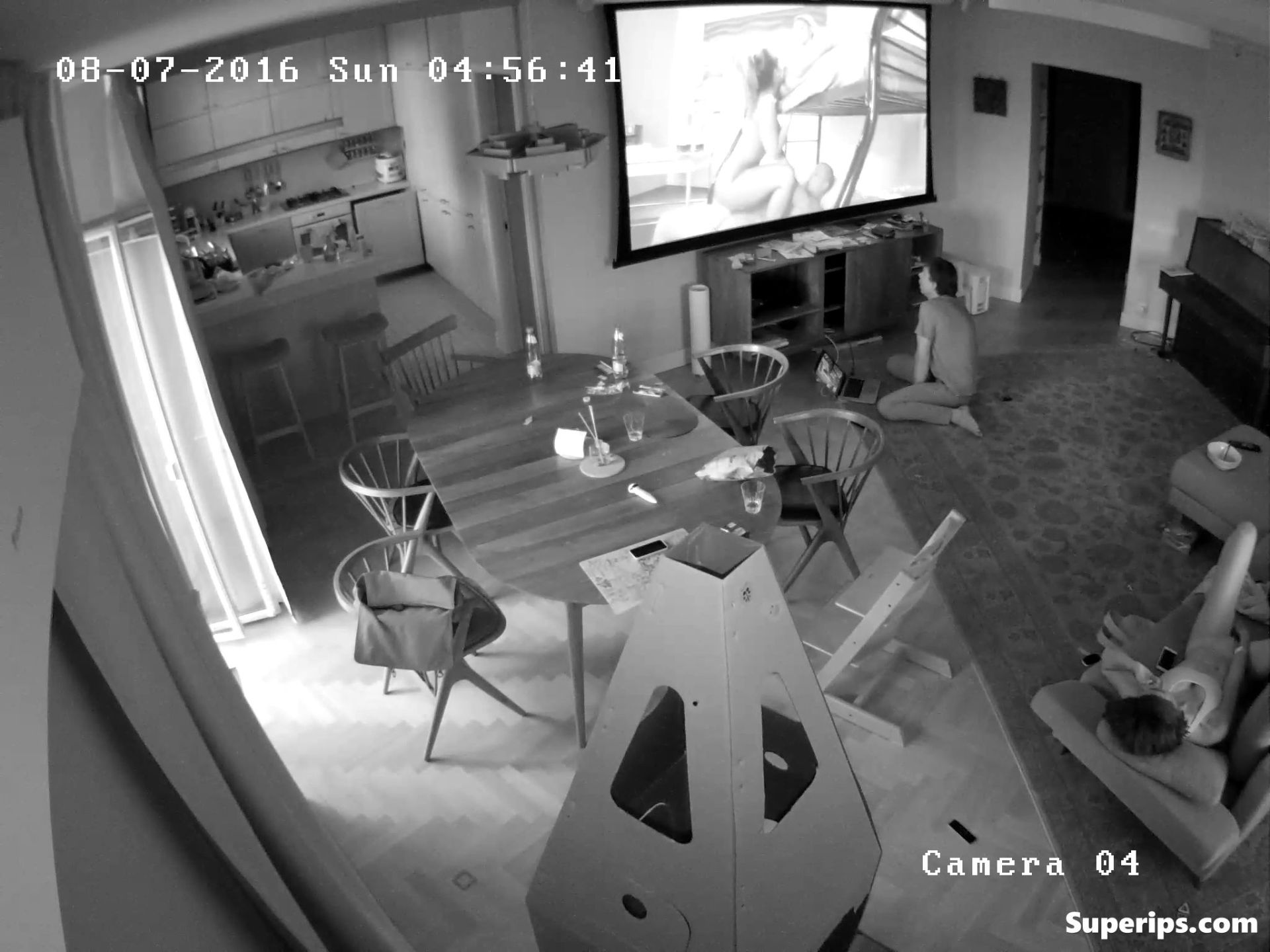 IPCAM – European married couple watches porn on TV IPCAM – European married couple watches porn on TV