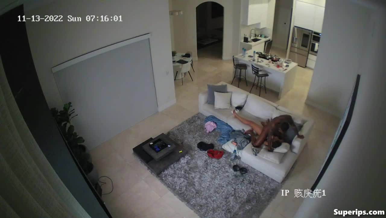 IPCAM – Young black British couple fucks on their couch IPCAM – Young black British couple fucks on their couch