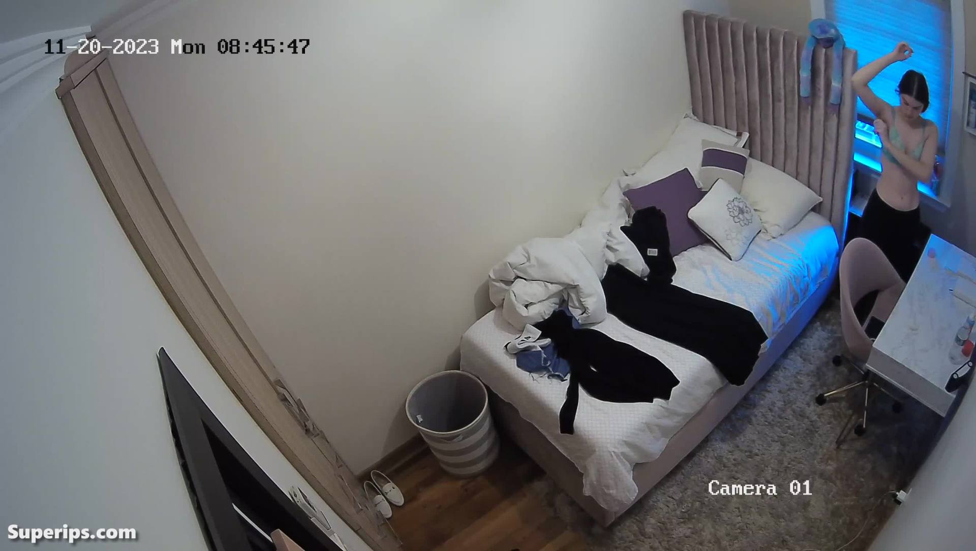 IPCAM – Skinny European teen gets dressed to go to college IPCAM – Skinny European teen gets dressed to go to college