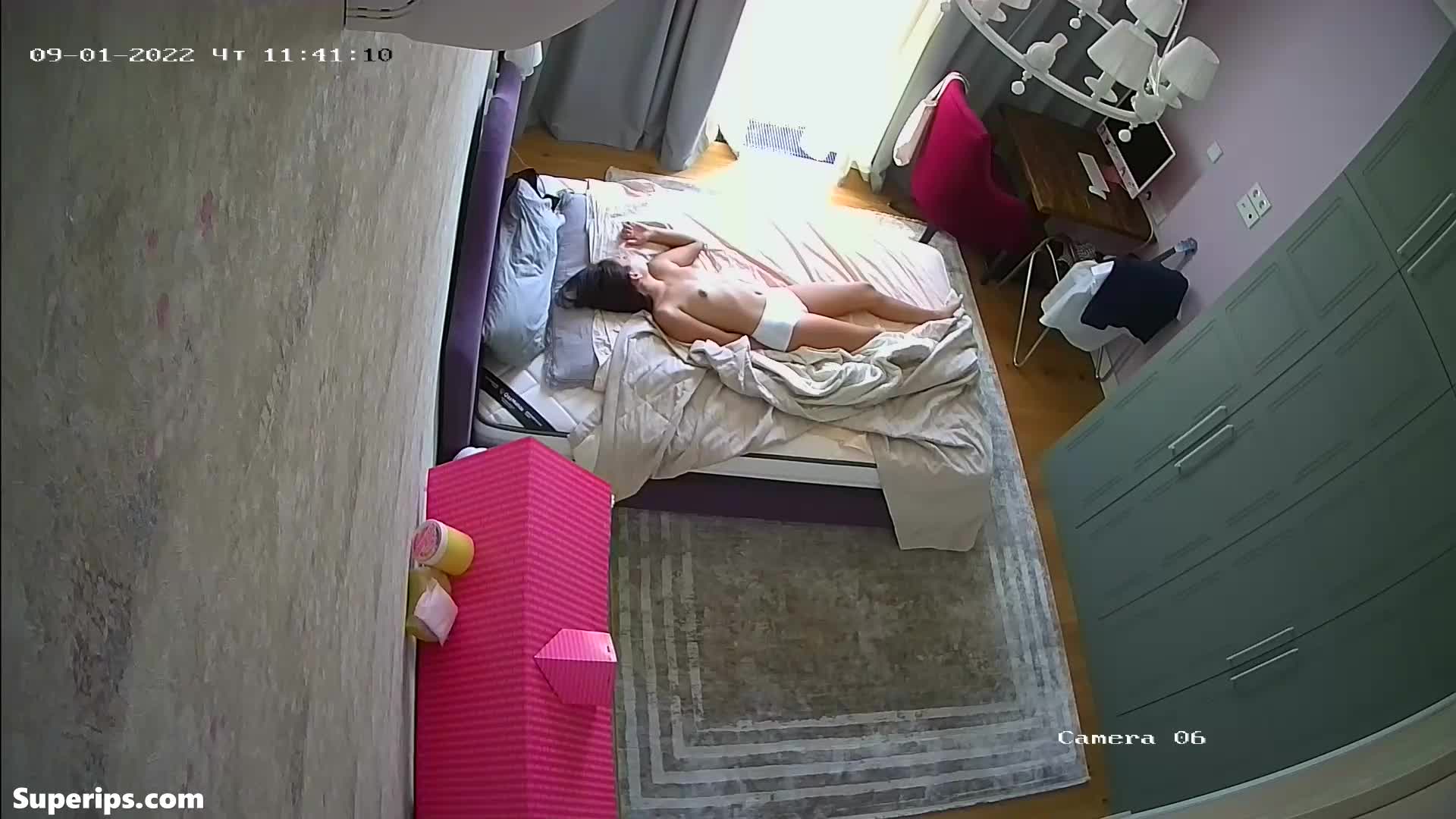 IPCAM – Petite teen girl sleeps naked in her bed IPCAM – Petite teen girl sleeps naked in her bed