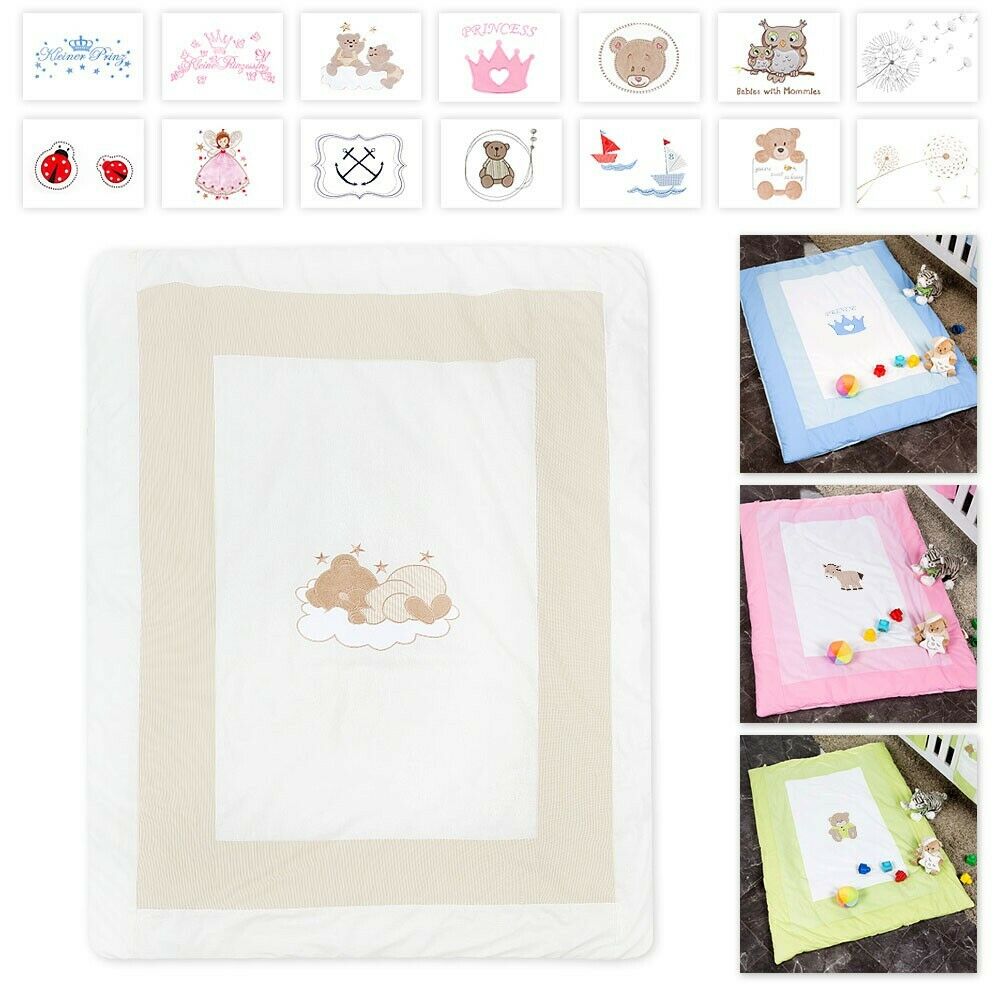 Krabbeldecke Spieldecke Erlebnisdecke Babydecke 100% Baumwolle Öko tex standard