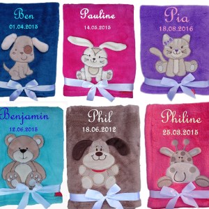 Babydecke kuschlig weich mit Namen und Datum bestickt Kinderdecke Taufe Geburt Babydecke kuschlig weich mit Namen und Datum bestickt Kinderdecke Taufe Geburt