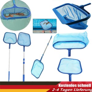 Laubkescher Kescher Poolkescher Pool Deep Schwimmbecken mit Teleskopstange DE Laubkescher Kescher Poolkescher Pool Deep Schwimmbecken mit Teleskopstange DE