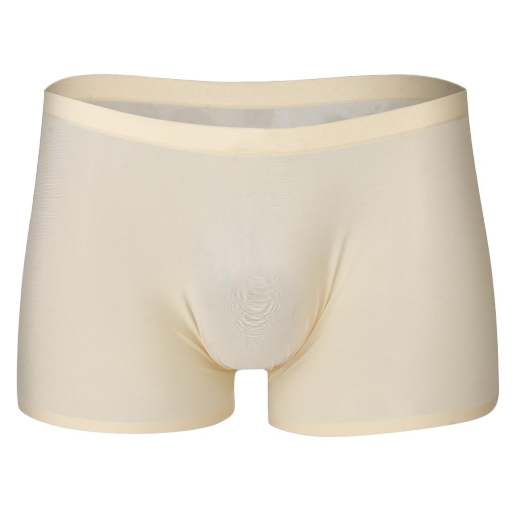 Sous-vêtements en soie pour hommes, caleçons boxeurs sans couture sexy, jambe Sous-vêtements en soie pour hommes, caleçons boxeurs sans couture sexy, jambe