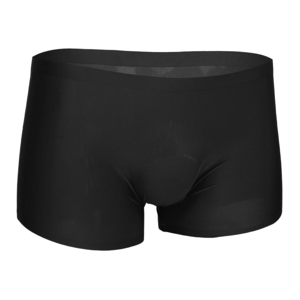 Sous-vêtements en soie pour hommes Slip sans couture sexy à jambe courte
