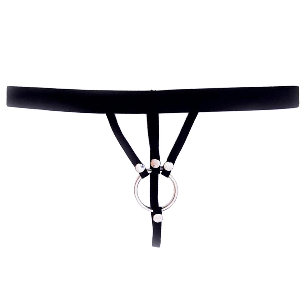 Sous-vêtements sexy pour hommes avec anneau torique spirituel noir