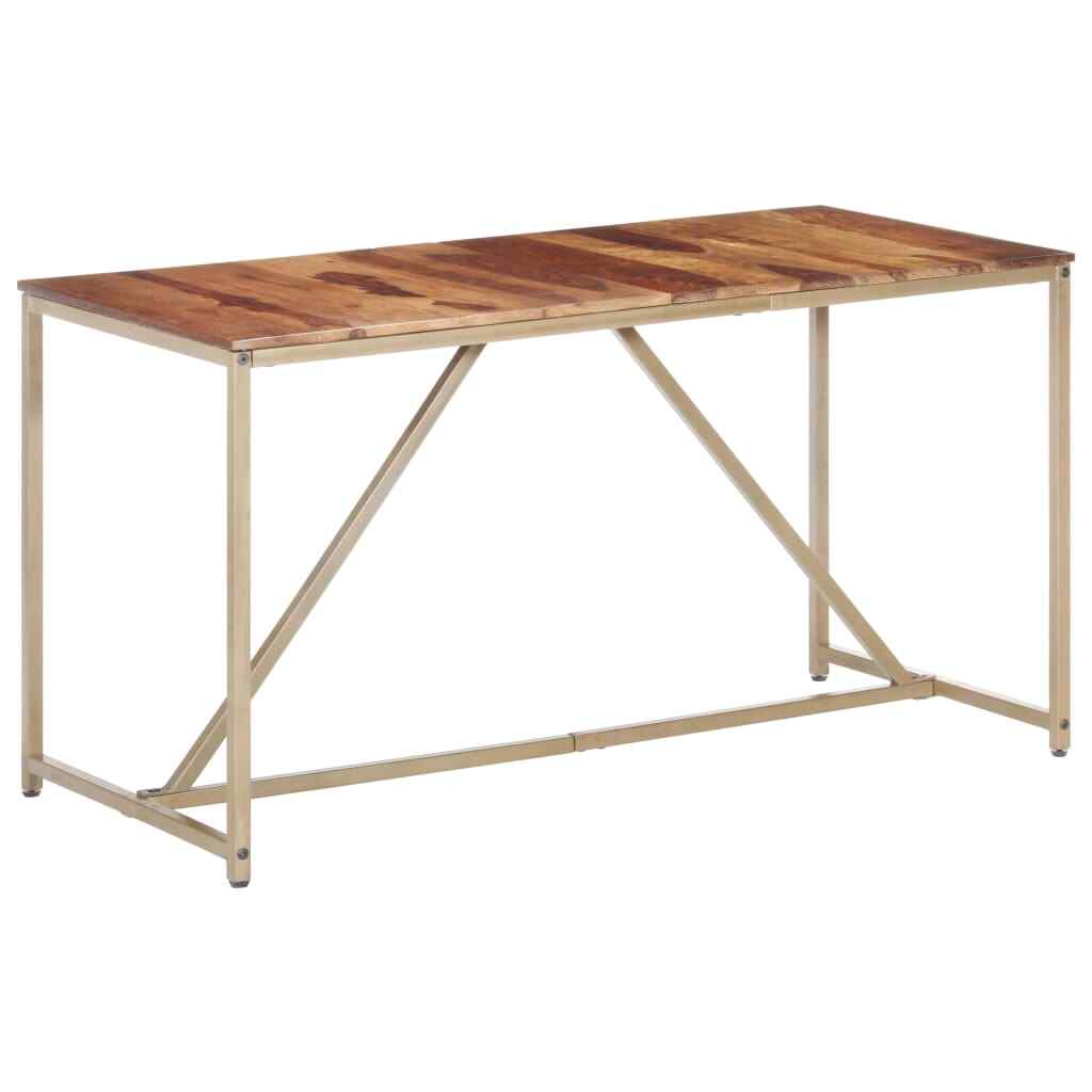 vidaXL Bois de Sesham Solide Table de Salle à Manger 140x70x76 cm Cuisine