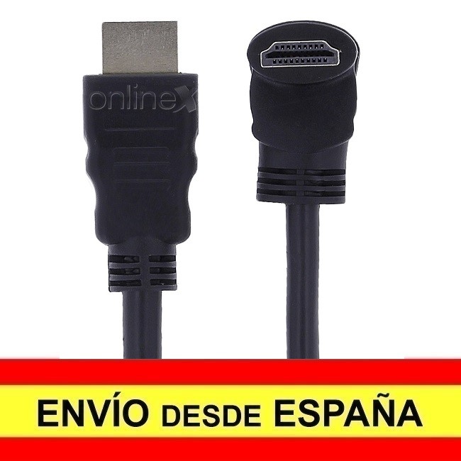 Cable HDMI Macho a HDMI Macho Codo 90 Grados Angulo Ultra HD 4K 3 Metros a2831 Cable HDMI Macho a HDMI Macho Codo 90 Grados Angulo Ultra HD 4K 3 Metros a2831