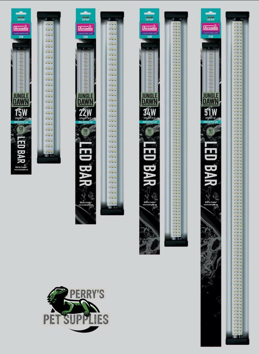 Arcadia Jungle Dawn LED Bar Full Spectrum Light 15w, 22w, 34w, 51w ALL SIZES