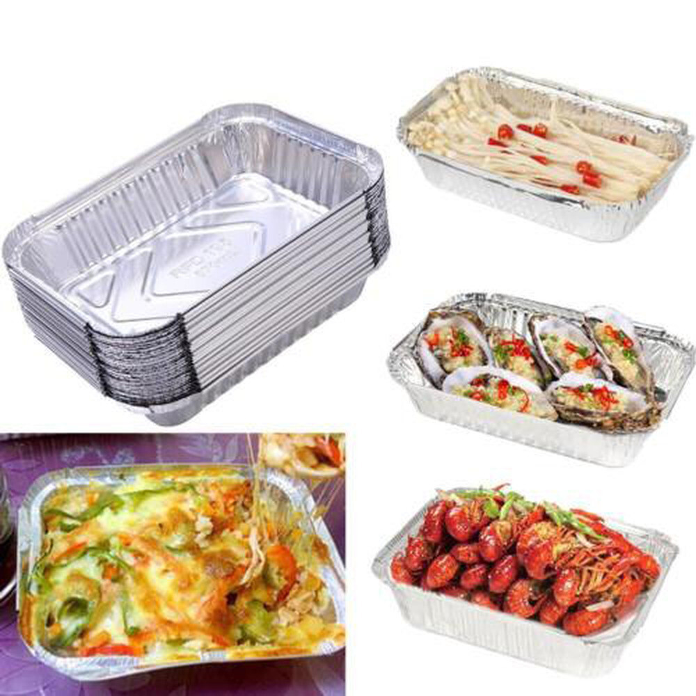 30pcs Jetable Casseroles en Papier d’aluminium de Barbecue Ustensiles de Cuisine