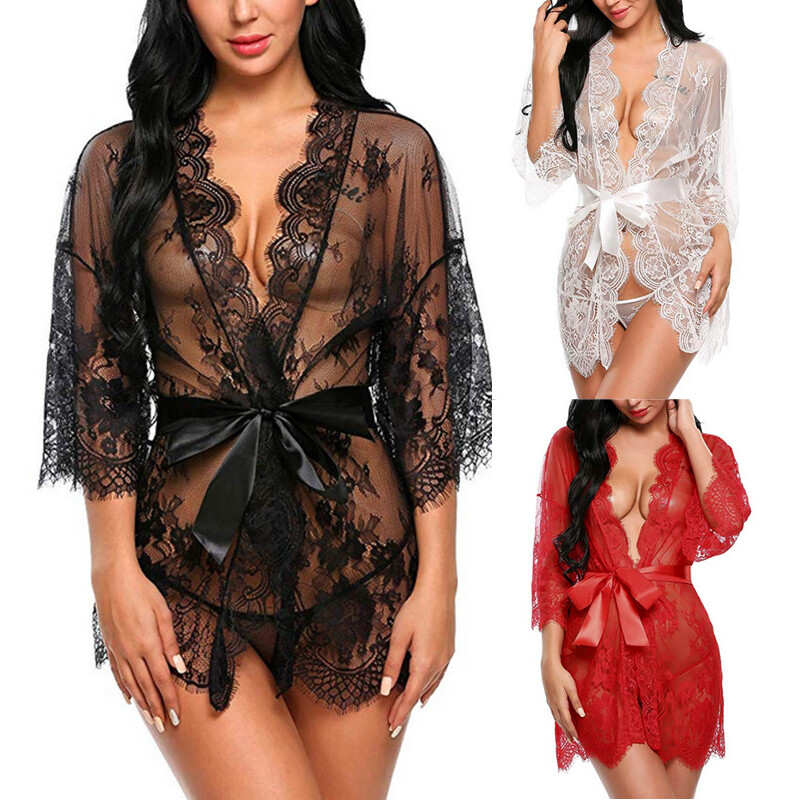 Vêtements de nuit Pyjama Robe En dentelle Sexy élégant Pour femmes Mode Vêtements de nuit Pyjama Robe En dentelle Sexy élégant Pour femmes Mode