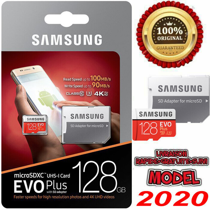 Samsug Evo Plus Carte Mémoire Micro sd 64 Go SDXC/SDHC + Adaptateur Authentique Samsug Evo Plus Carte Mémoire Micro sd 64 Go SDXC/SDHC + Adaptateur Authentique