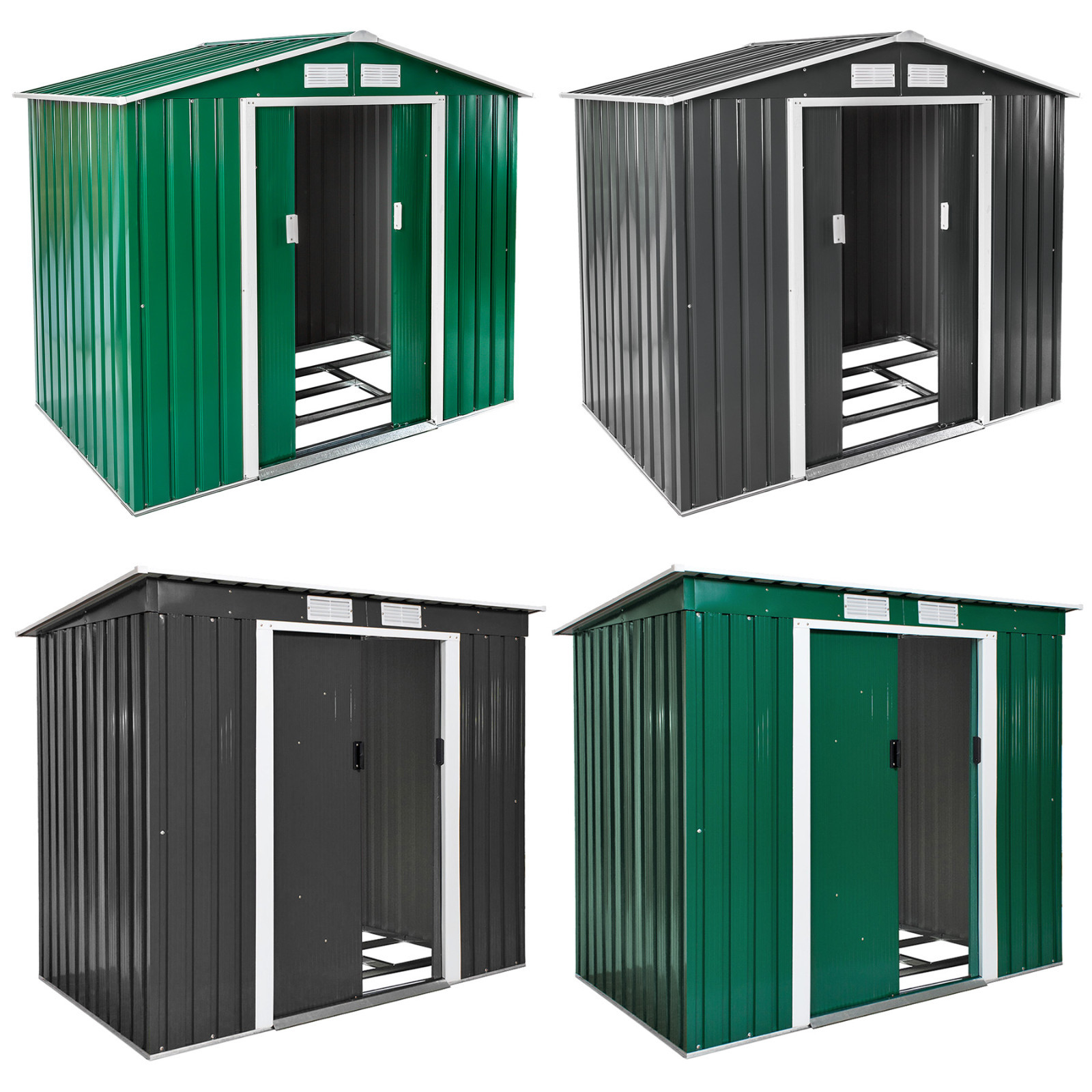 Abri de jardin en métal serre cabane à outils rangement vélos outil + fondation Abri de jardin en métal serre cabane à outils rangement vélos outil + fondation