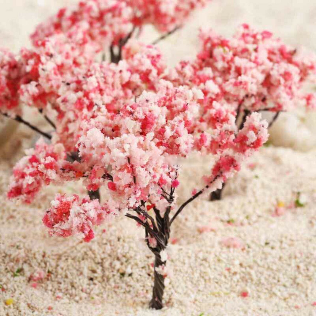 40pcs Mini Faux Cerise Fleur Modèle Arbres Décors Artificiel Jardin Maison Décor 40pcs Mini Faux Cerise Fleur Modèle Arbres Décors Artificiel Jardin Maison Décor