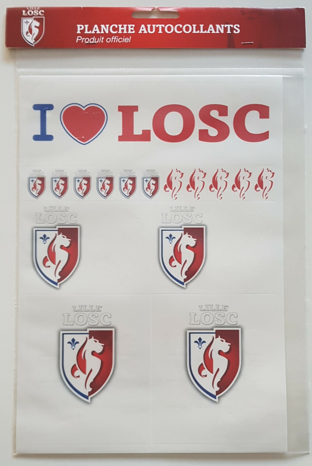 Planche autocollants LOSC Lille 2013 – football – dogues Planche autocollants LOSC Lille 2013 – football – dogues