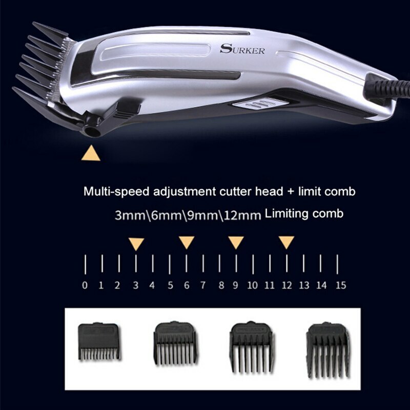 TONDEUSE CHEVEUX ET BARBE FILAIRE PROFESSIONNEL PUISSANTE +ACCESSOIRES TONDEUSE CHEVEUX ET BARBE FILAIRE PROFESSIONNEL PUISSANTE +ACCESSOIRES