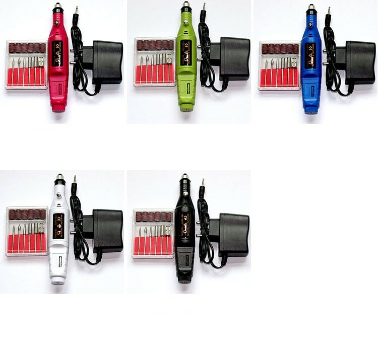 MINI PONCEUSE ELECTRIQUE LIME A ONGLES MANUCURE PEDICURE – KIT ACCESSOIRES