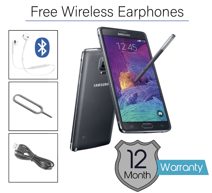 Samsung Galaxy Note 4 Noir ( Ee ) 5.7 ” 32GB Android Smartphone – Grade A