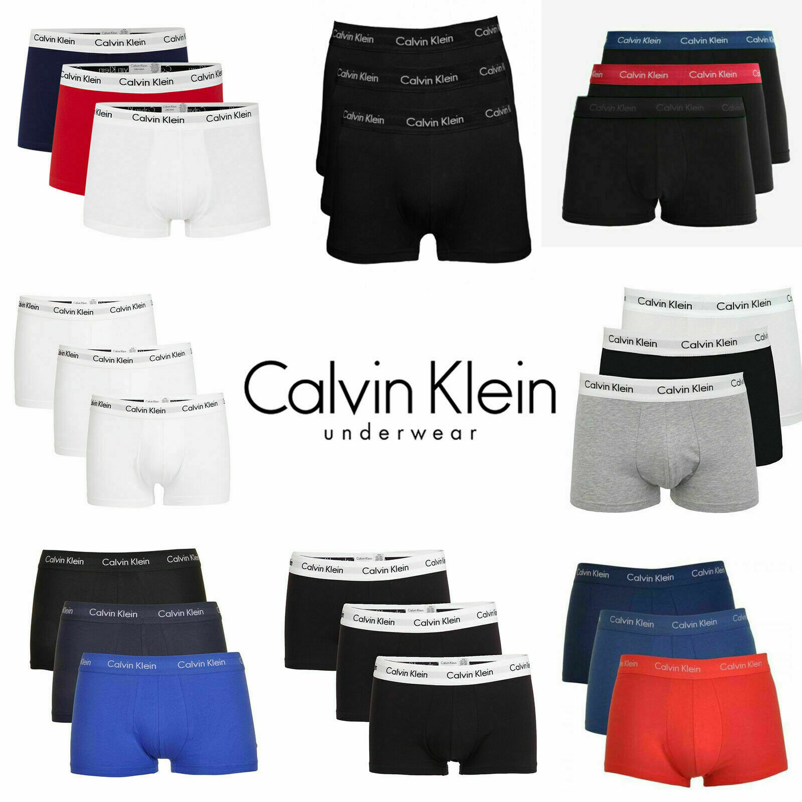Calvin Klein Underwear CK Boxers pour hommes taille basse sous-vêtements Calvin Klein Underwear CK Boxers pour hommes taille basse sous-vêtements