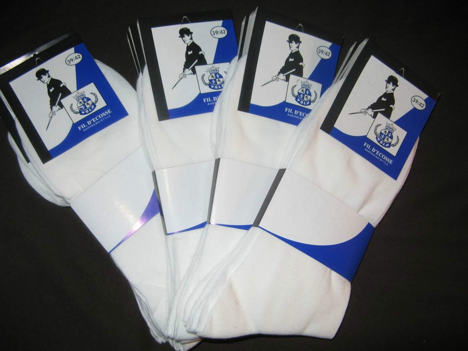 12 PAIRES DE CHAUSSETTES FIL D’ECOSSE BLANCHES 12 PAIRES DE CHAUSSETTES FIL D’ECOSSE BLANCHES