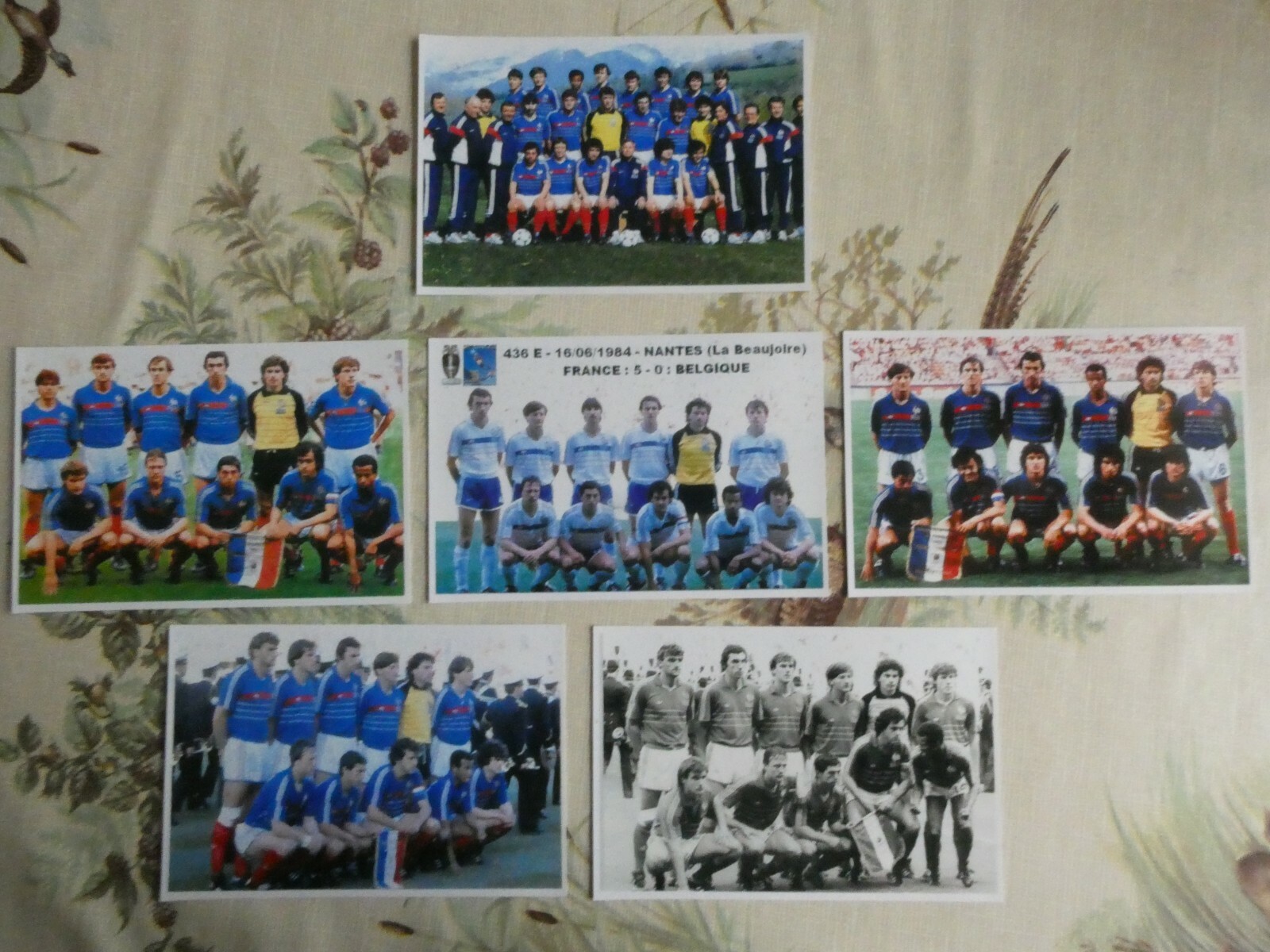 Lot de 6 Photos Equipe de France EURO 1984 Football Lot de 6 Photos Equipe de France EURO 1984 Football