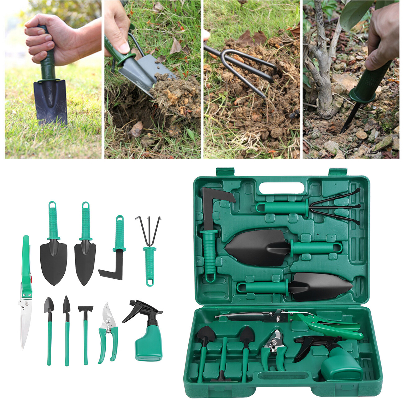 10 Pièces Ensemble d’Outils de Jardin Outils de Jardinage Polyvalent 10 Pièces Ensemble d’Outils de Jardin Outils de Jardinage Polyvalent