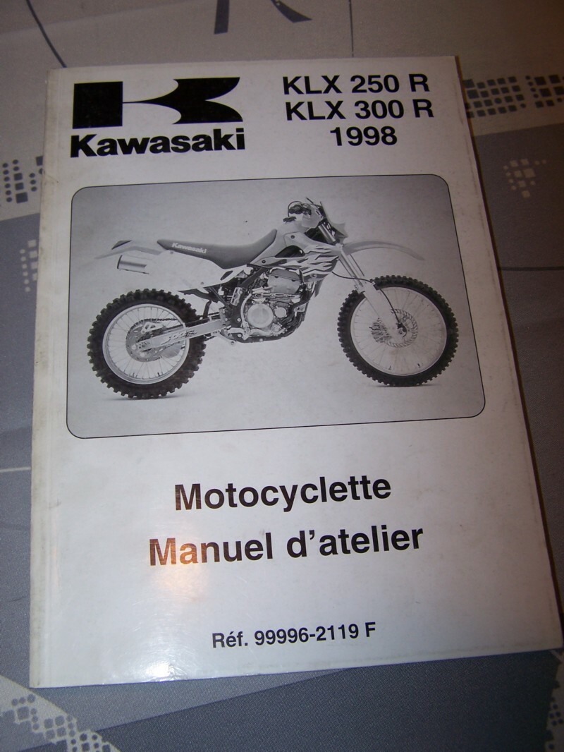 J2 Manuel d’atelier/Workshop Manual Kawasaki Motocyclette KLX 250 300 R 1998
