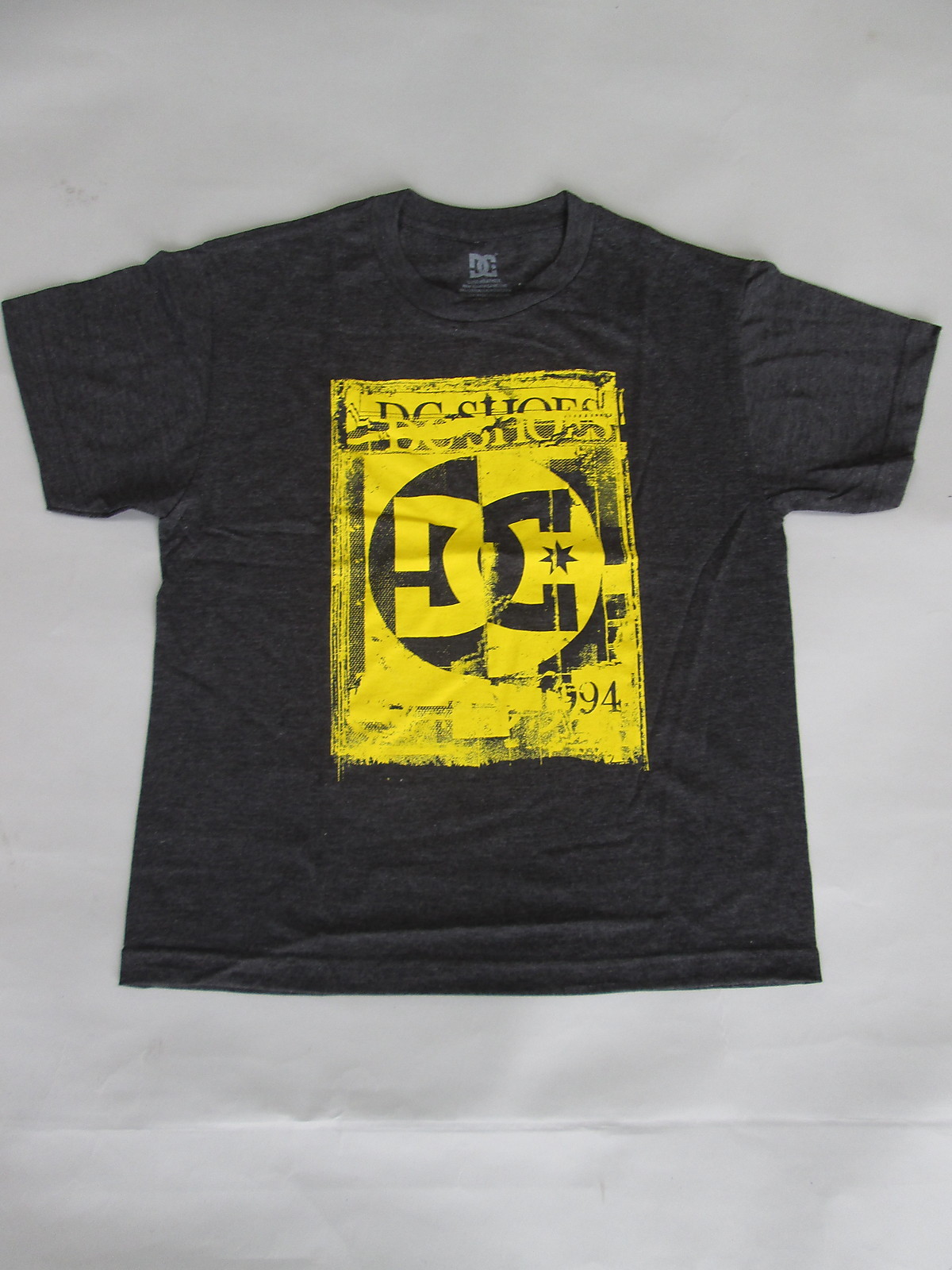 Jeunes Enfants Véritable DC Décontracté Mode Skate BMX MX Tee T-SHIRT S M L Gris