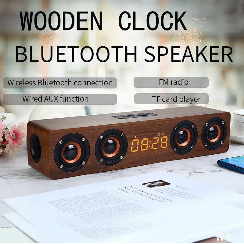 Home-Cinéma Portable sans Fil Bluetooth Haut-Parleurs Colonne Stéréo Bois Home-Cinéma Portable sans Fil Bluetooth Haut-Parleurs Colonne Stéréo Bois