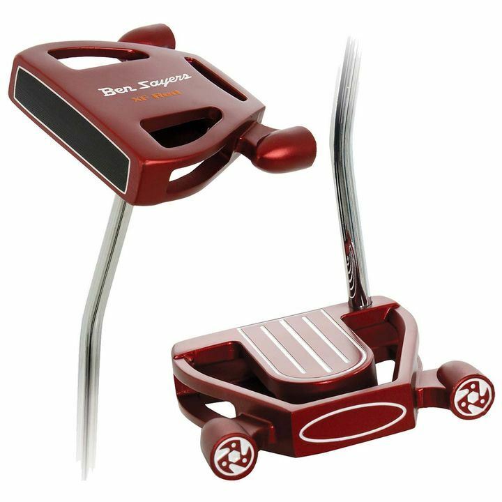 BEN SAYERS GOLF MENS XF RED OVERSIZED GRIP STEEL SHAFT GOLF PUTTER LH 34″