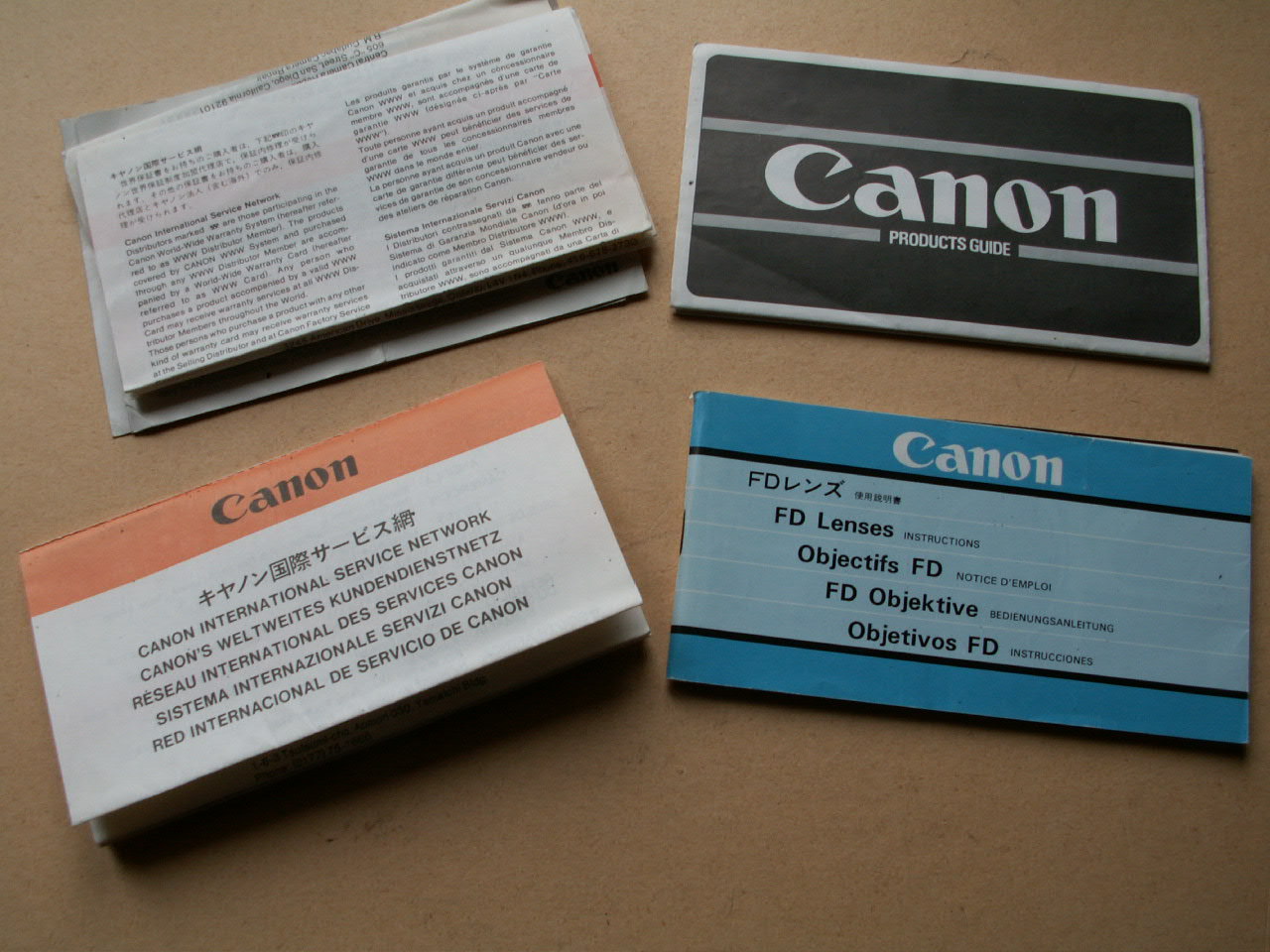 LOT DOCUMENTATION PUBLICITE APPAREIL PHOTO VINTAGE CANON