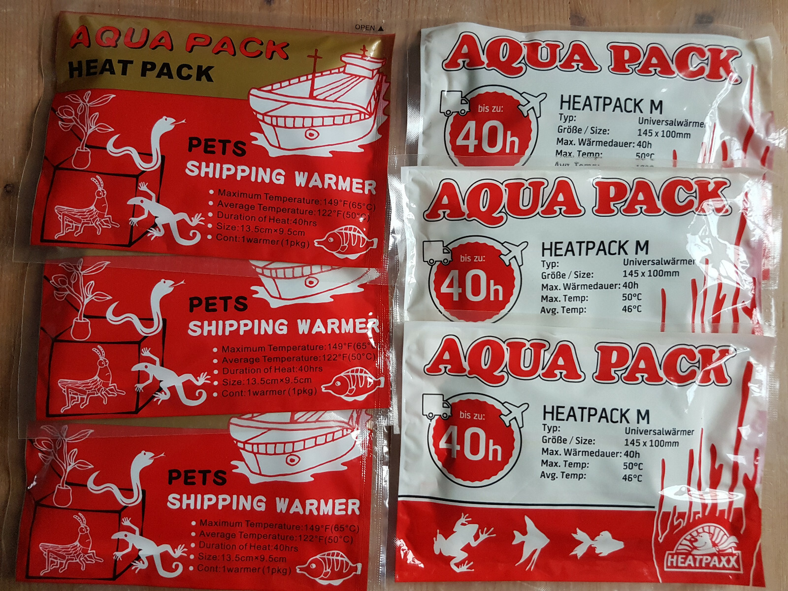 Chaufferette 40H Uniheat heat Aqua pack envoi colis reptiles crevettes poissons