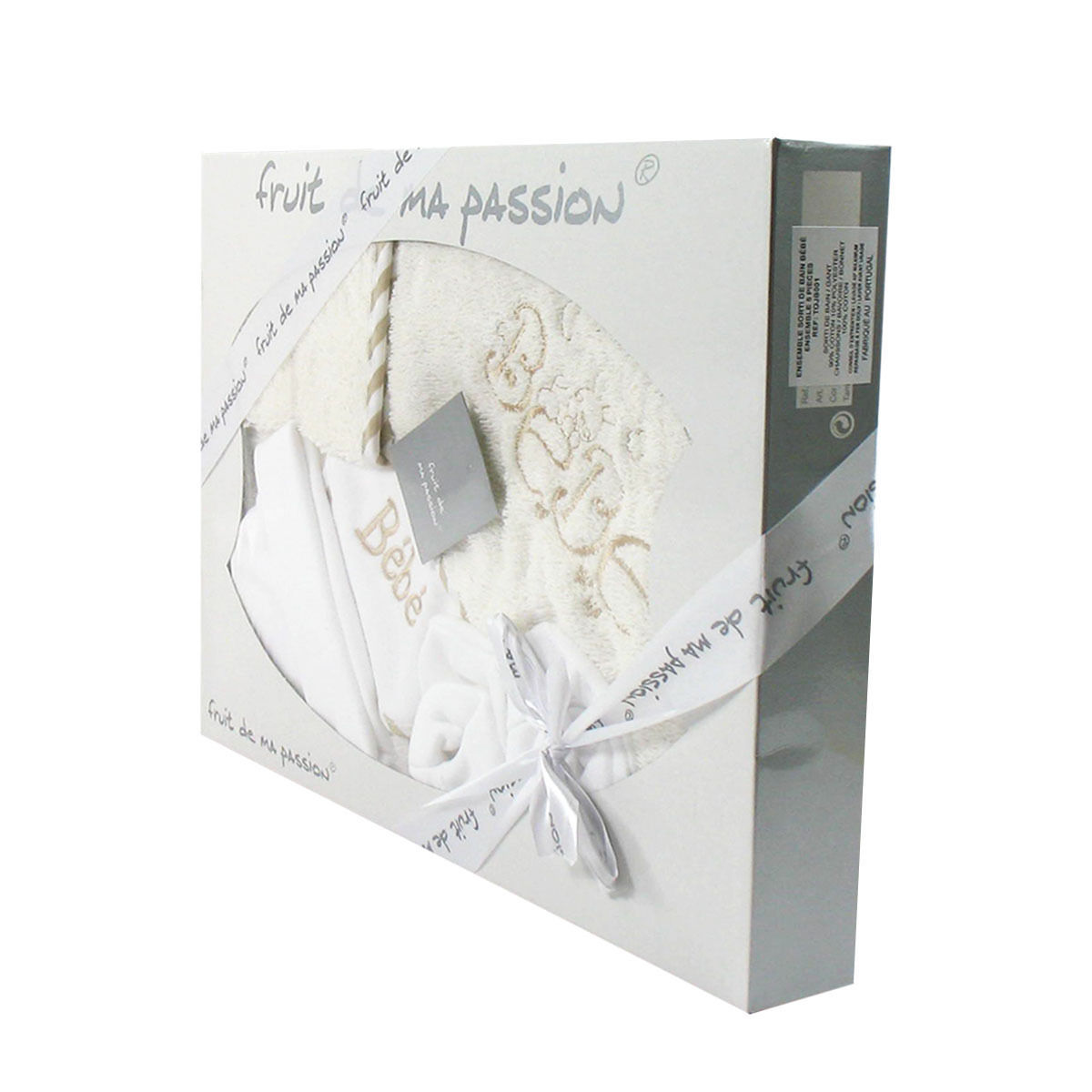 Coffret Sortie de bain beige – Motif Bébé