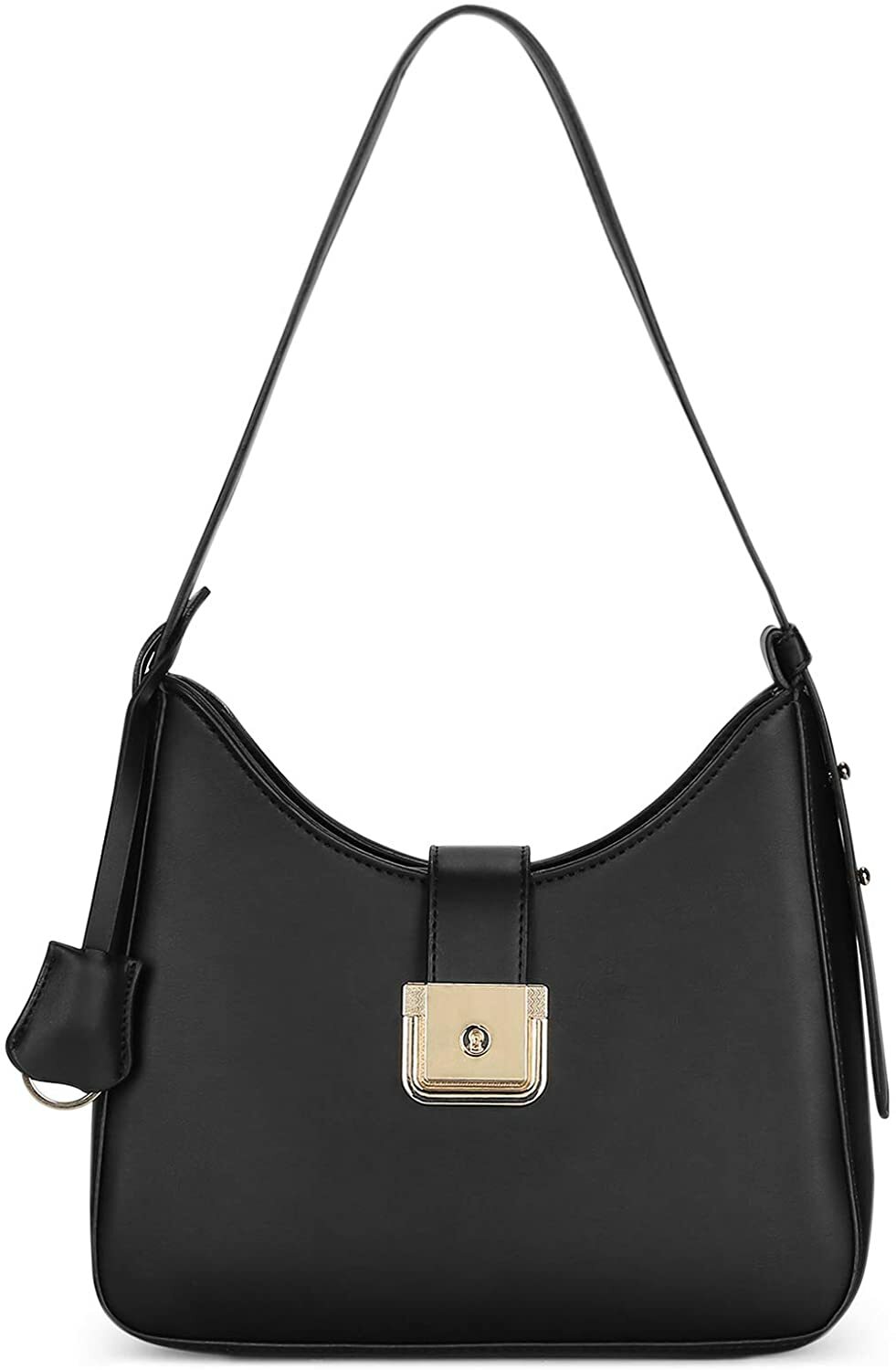 Sac à Main Femmes Cuir Synthétique Peit Cabas Sacs portés épaule Fille Noir