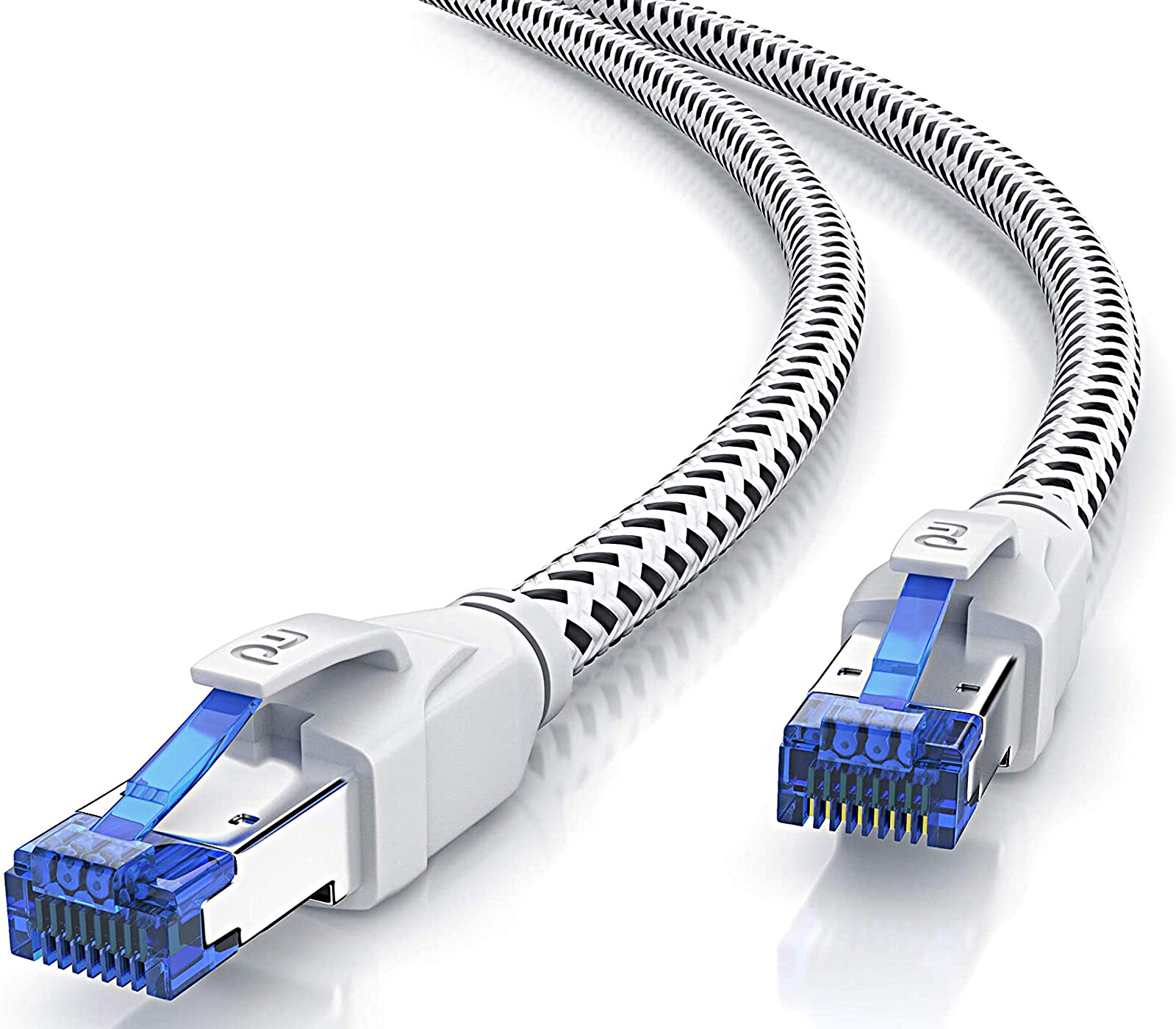 Câble Réseau Ethernet Rj45 Cat 8 compatible Cat 5 Cat 6 Cat 7 blindé 0,5m à 20m Câble Réseau Ethernet Rj45 Cat 8 compatible Cat 5 Cat 6 Cat 7 blindé 0,5m à 20m