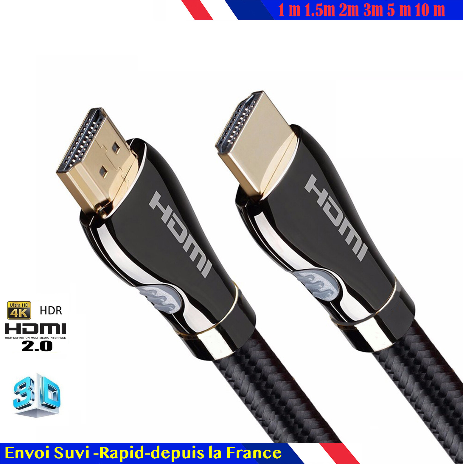 Cable hdmi 2.0 4K 60Hz ultra full HD 2160p 3D HDR 18GB 1/1,5/2/3/5/10/15/20/30 m Cable hdmi 2.0 4K 60Hz ultra full HD 2160p 3D HDR 18GB 1/1,5/2/3/5/10/15/20/30 m