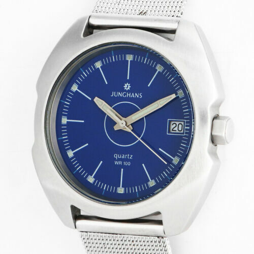 RARE BELLE MONTRE HOMME JUNGHANS BLEU QUARTZ 100 WR RARE BELLE MONTRE HOMME JUNGHANS BLEU QUARTZ 100 WR