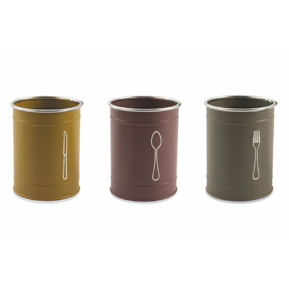 Villa D’Este Accueil Tivoli Lot Trois Pots Finition Matt Déco Couverts