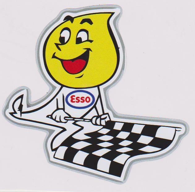 Autocollants Stickers – ESSO GOUTTE D’HUILE DRAPEAU DAMIER n°2 Autocollants Stickers – ESSO GOUTTE D’HUILE DRAPEAU DAMIER n°2