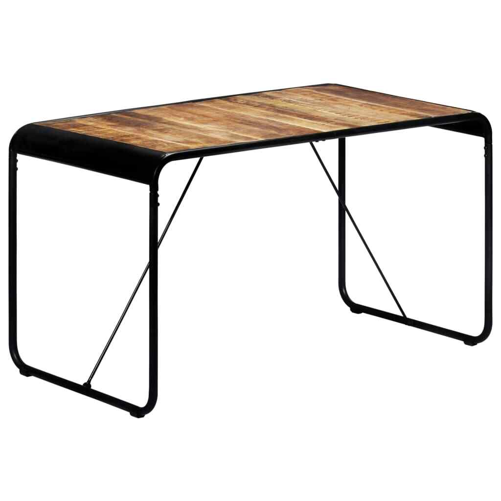vidaXL Bois de Manguier Brut Table de Salle à Manger 140x70x76 cm Cuisine